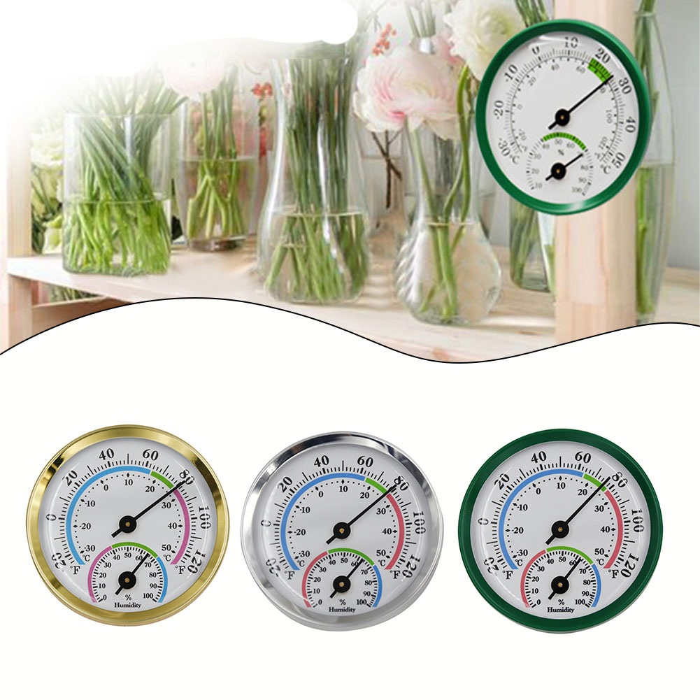 Home Improvement Tool Time - 1 adet alüminyum termometre higrometre 57x57x13mm